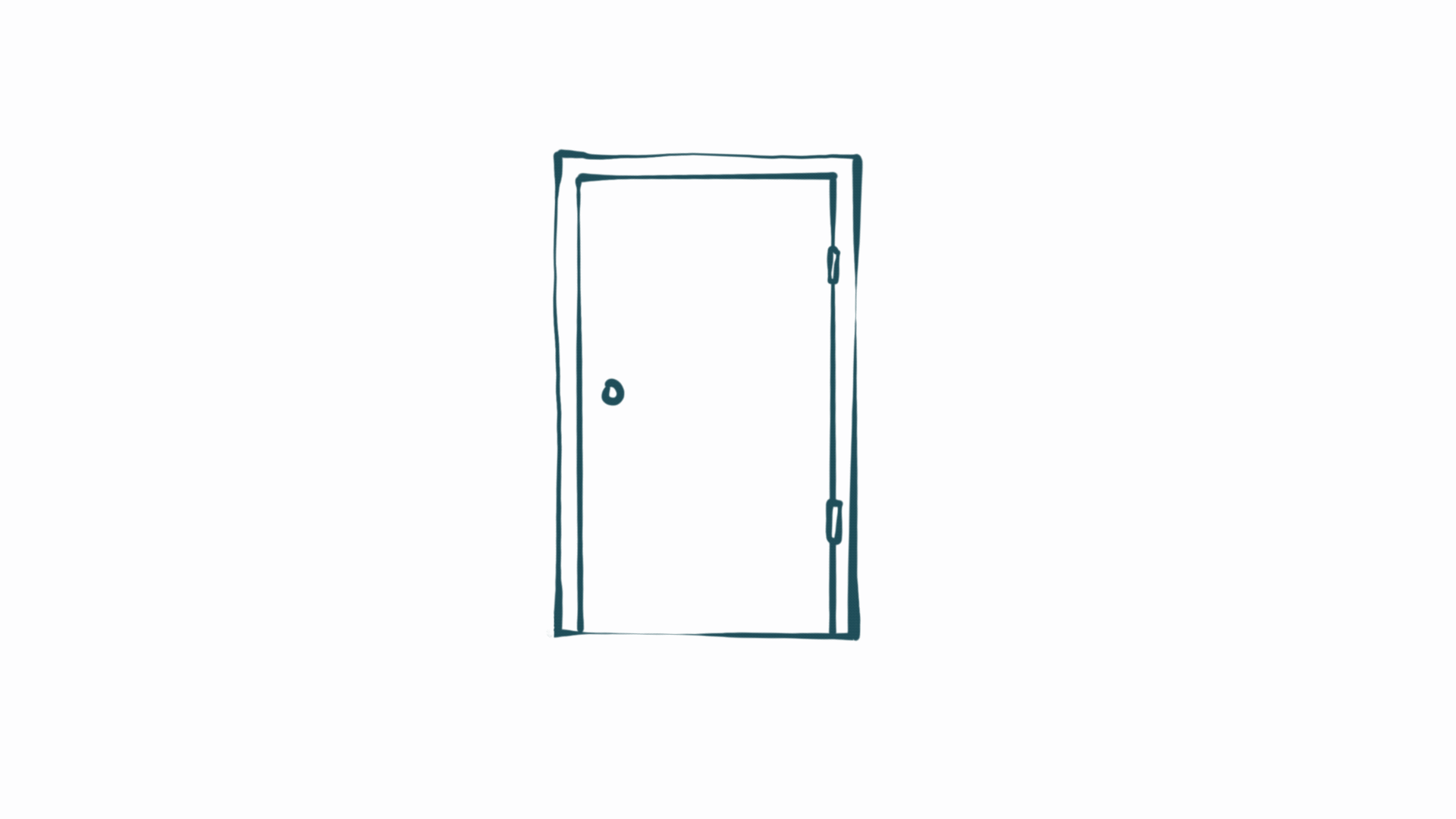 illustrated animation of door closing